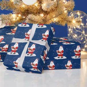Papier Cadeau père Noël Bubble Papier d'enveloppement de thé bul