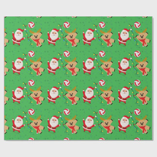 Papier Cadeau Père Noël de volley-ball