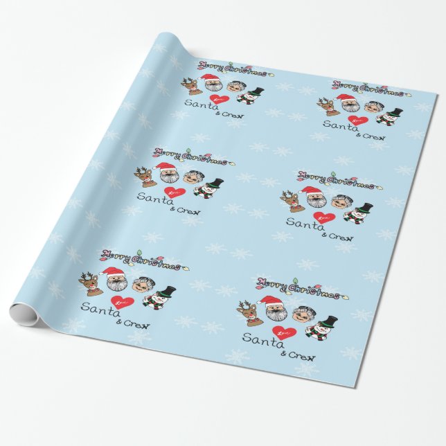 Papier Cadeau Père Noël et amis (Déroulé)
