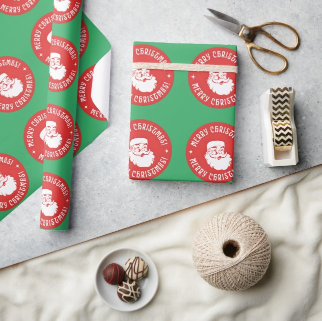 Papier Cadeau Père Noël Face Christmas (Artisanat)