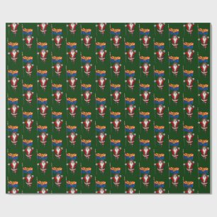 Papier Cadeau Père Noël Festive Avec L'Enseigne De L'Arizona