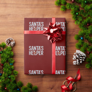 Papier Cadeau Père Noël Helper Christmas