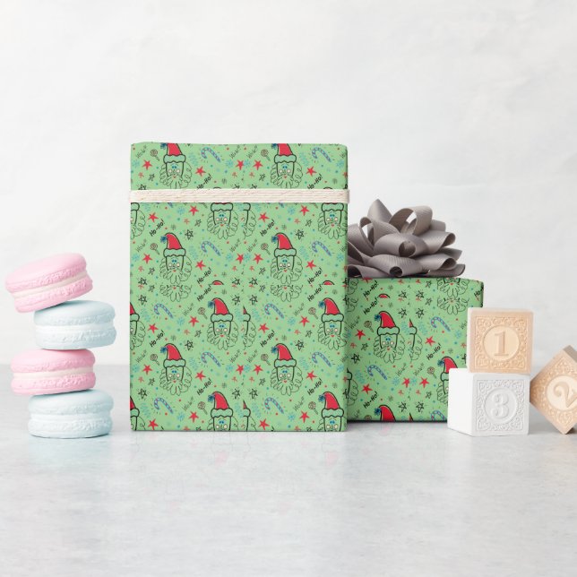 Papier Cadeau Père Noël illustration Fouets de stockage de Noël (Baby Shower)