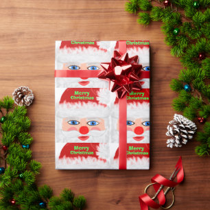 Papier Cadeau Père Noël Joyeux papier d'enveloppement de Noël