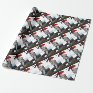 Papier Cadeau Père-Noël-Langue-Girafe