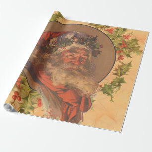 Papier Cadeau Père Noël Leyendecker Antique Victorien