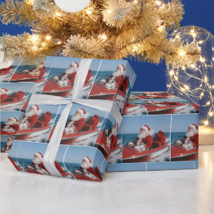 Papier Cadeau Père Noël livrant des cadeaux en vedette rapide