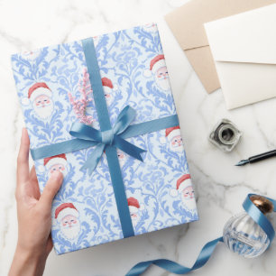 Papier Cadeau Père Noël Noël Damassé