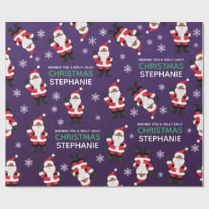Papier Cadeau Père Noël noire