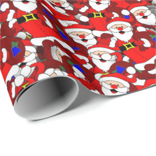 Papier Cadeau père Noël papier d'emballage de 30 pouces x 6 pied