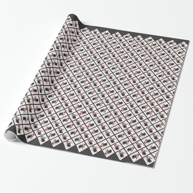 Papier Cadeau Père Noël Paws de Weimaraner (Déroulé)