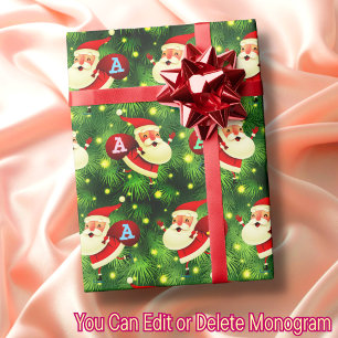 Papier Cadeau Père Noël   Personnalisez votre monogramme sur le 