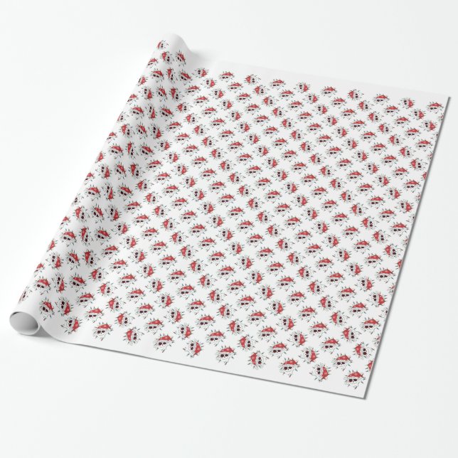Papier Cadeau Père Noël Skull (Déroulé)