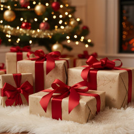 Papier Cadeau “Personalized Family Christmas Photo Wrapping Pape