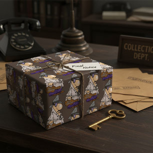 Papier Cadeau Personnage humoristique de percepteur