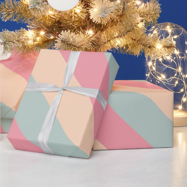 Papier Cadeau Personnalisable Blanc Simple Modèle Moderne Coloré (Vacances)