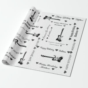Papier Cadeau Personnalisable Joyeux Anniversaire Motif lumière 