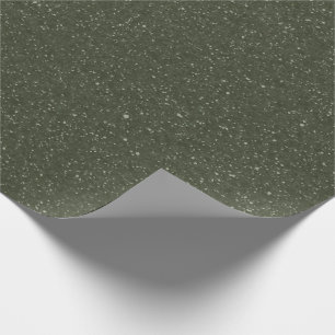 Papier cadeau personnalisable vert mousse tacheté