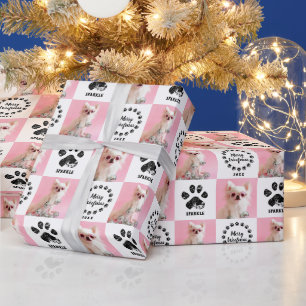 Papier Cadeau Personnalisé 2 Photo Animal de compagnie Chien Emp