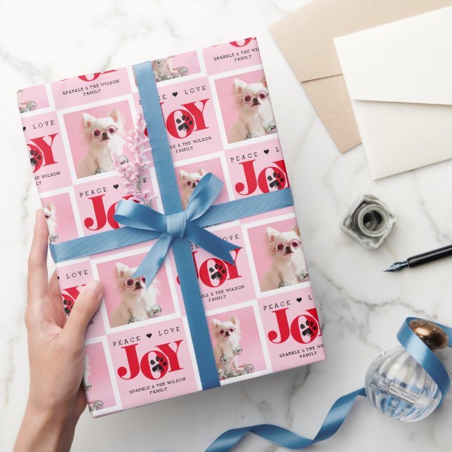 Papier Cadeau Personnalisé 2 Photo Pet Dog JOY (Cadeaux)