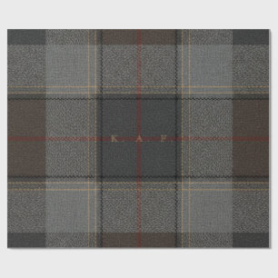 Papier Cadeau Personnalisé à Tartan – Monogramme P