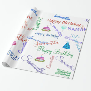 Papier Cadeau Personnalisé Ajouter un nom personnalisé Joyeux an