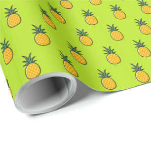 Papier cadeau personnalisé Ananas Tropical Luau