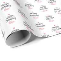 Personnalisé Baby Girl's Happy Birthday Pink Nom
