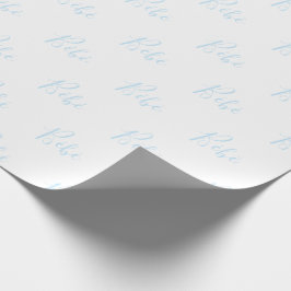 Papier Cadeau Personnalisé Blue Bebe Boy Elegant Baby Wrapy