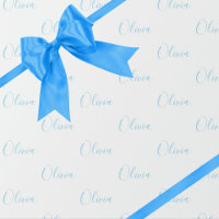 Personnalisé Blue Girly Nom élégant