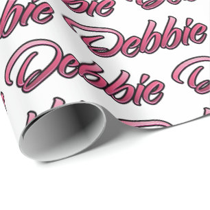 Papier cadeau personnalisé Debbie faded pink