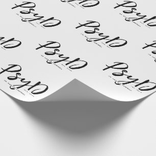 Papier Cadeau Personnalisé Elegant PsyD Docteur en Psychologie
