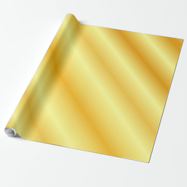 Papier Cadeau Personnalisé Gold Look Elegant Moderne Modèle cade (Déroulé)