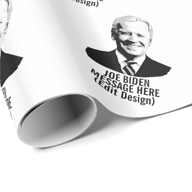Papier Cadeau Personnalisé Joe Biden (Coin rond)