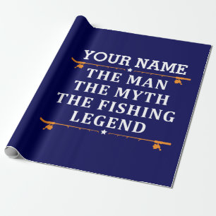 Papier Cadeau Personnalisé L'Homme Le Mythe La Légende De La Pêc