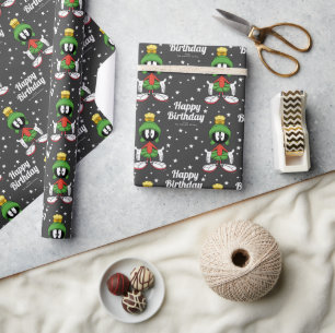 Papier Cadeau Personnalisé MARVIN LE MARTIAN™ Joyeux anniversair
