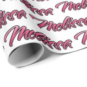 Papier cadeau personnalisé Melissa faded pink