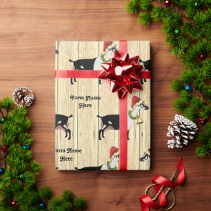 Papier Cadeau Personnalisé Noël Rustique Alpine Dairy Chèvre