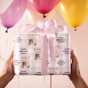 Papier cadeau personnalisé pour anniversaire avec