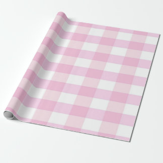 Papier Cadeau Personnalisé rose blanc Plaid Joyeux 17e anniversa