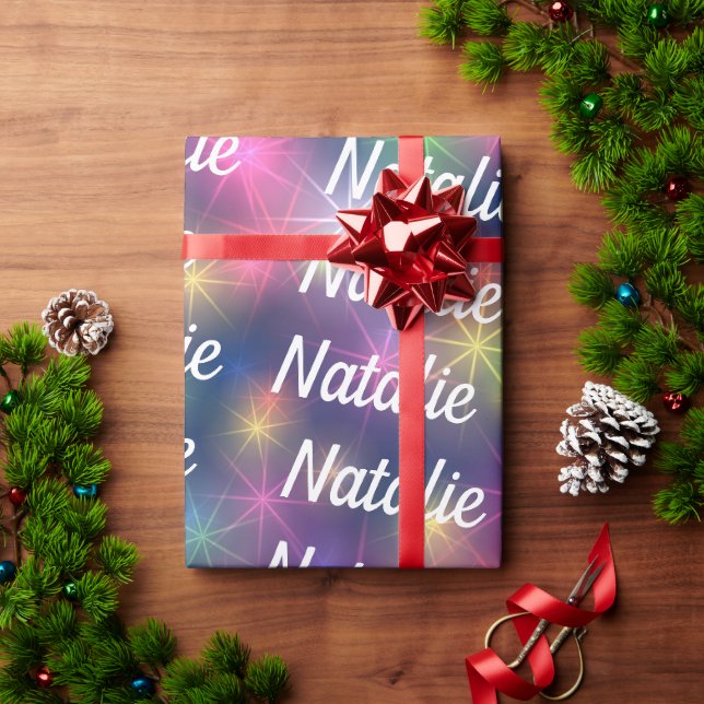 Papier cadeau personnalisé Starburst (Cadeau de vacances)
