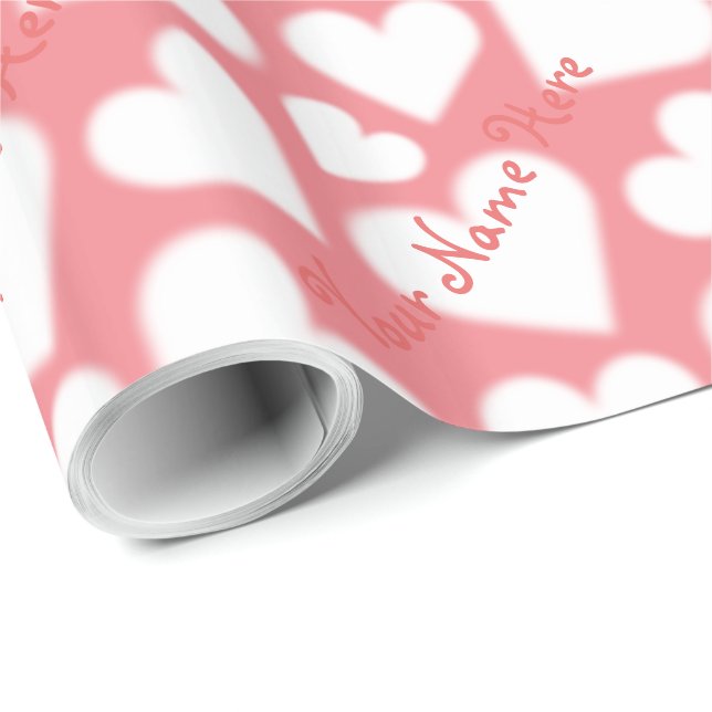 Papier cadeau personnalisé Valentine's Love Wrappi (Coin rond)