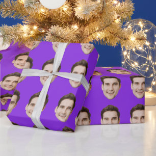 Papier Cadeau Personnalisé Visage Personnalisé Anniversaire Soir