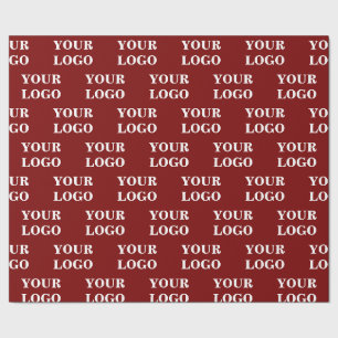 Papier Cadeau Personnalisé Votre Logo Nom Élégant Moderne Minima