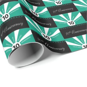 Papier Cadeau Personnaliser, 10e anniversaire de travail