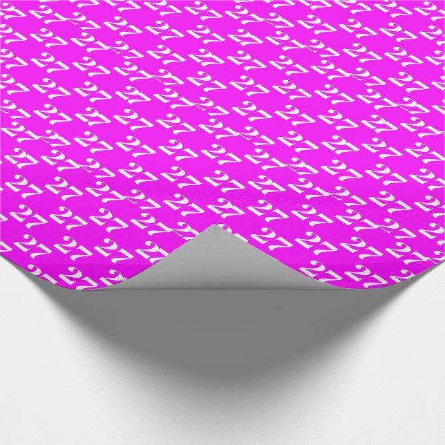 Papier Cadeau Personnaliser avec/Initial, Lettre blanche, Numéro (Coin)