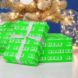 Papier Cadeau Personnaliser avec nom, texte Anniversaire Cadeau 