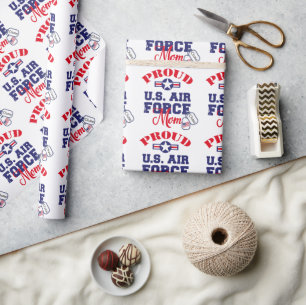 Papier Cadeau Personnaliser Chien Tag U.S Air Force Maman