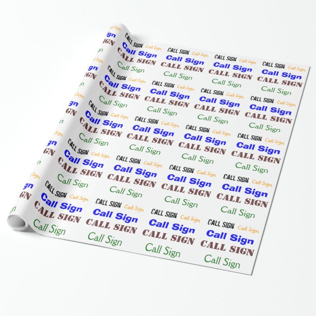 Papier Cadeau Personnaliser d'enveloppe de cadeau d'indicatif (Déroulé)