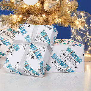 Papier Cadeau Personnaliser des baisers d'hiver